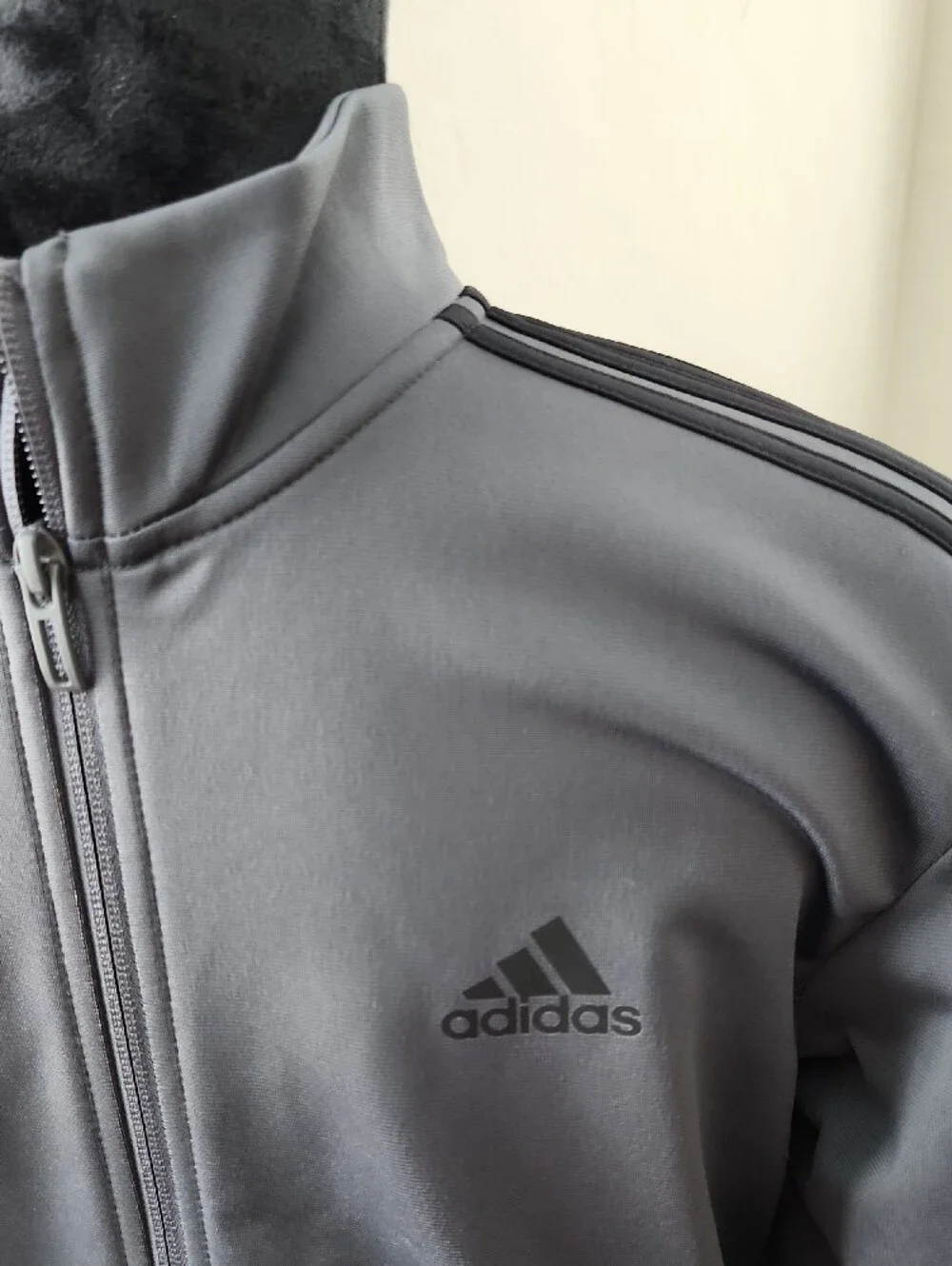 adidas Men's Charcoal Full-Zip Performance Jacket
